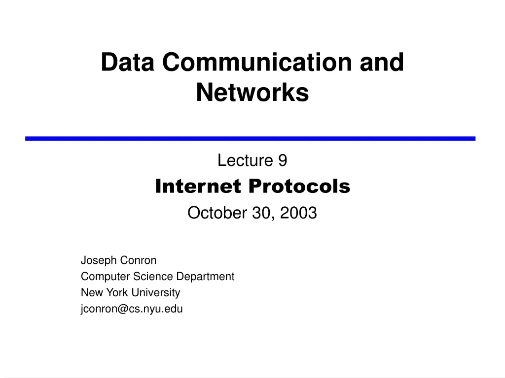 data communication and networks