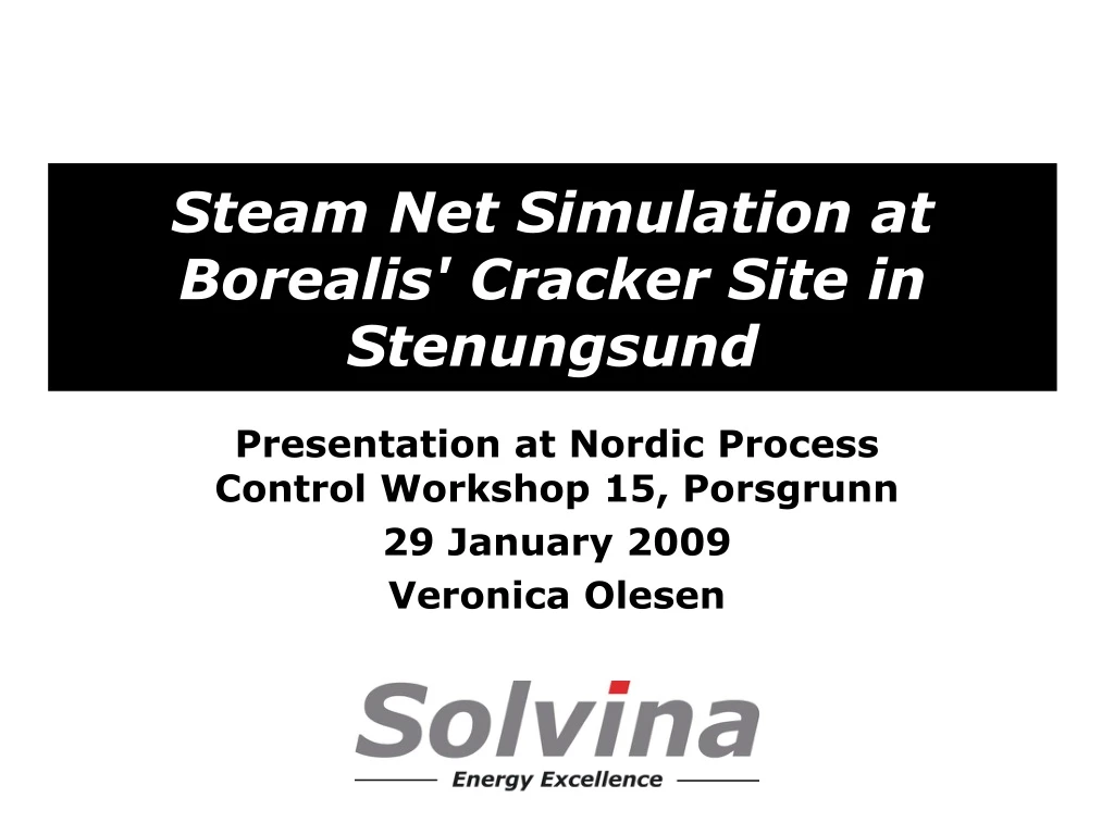 steam net simulation at borealis cracker site in stenungsund