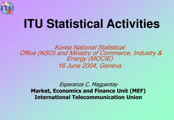 ITU Statistical Activities