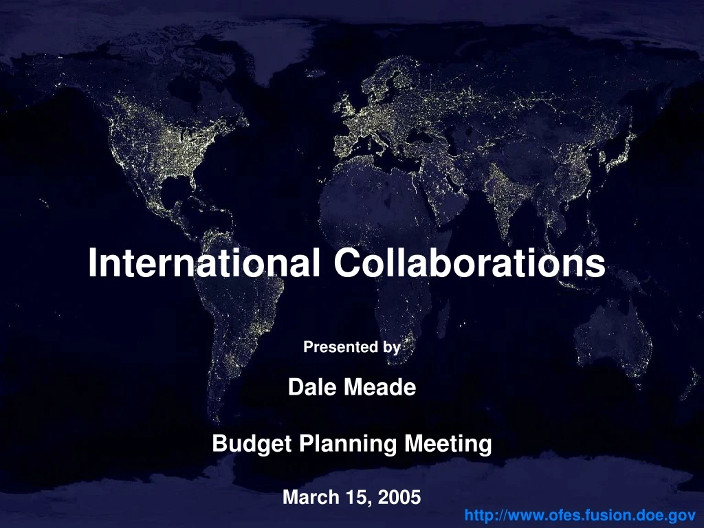 international collaborations