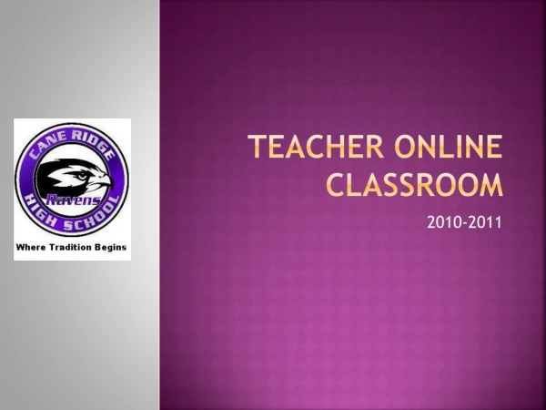 Teacher Online Classroom