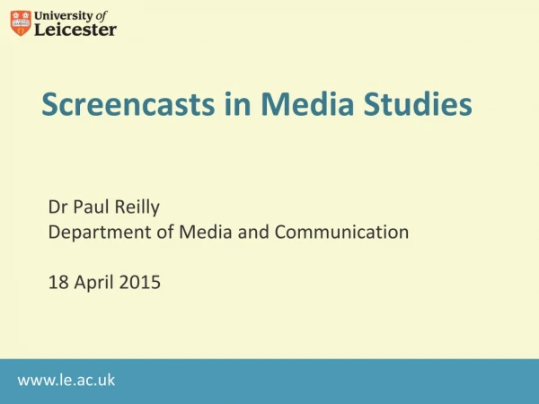 Screencasts in Media Studies