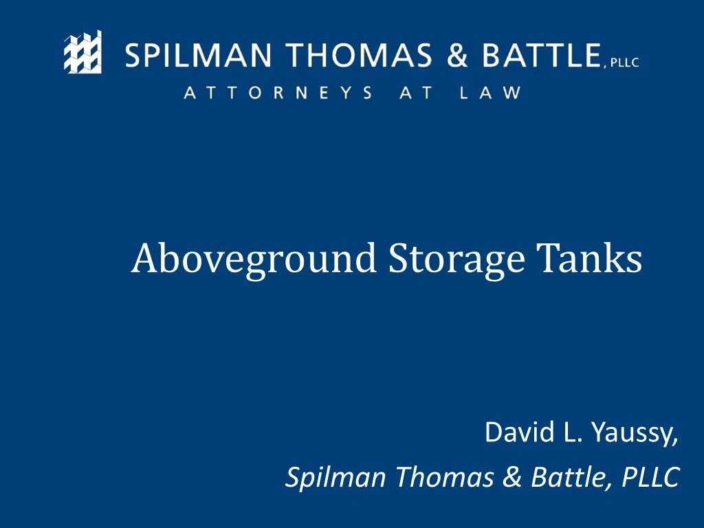 aboveground storage tanks