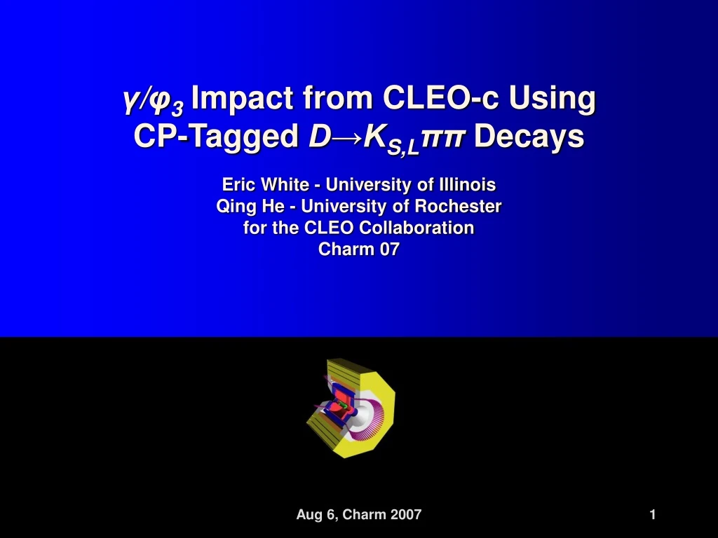3 impact from cleo c using cp tagged