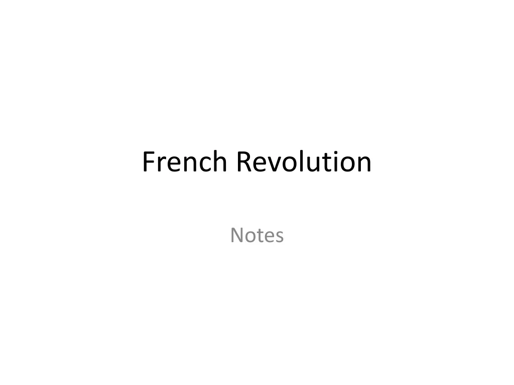 french revolution