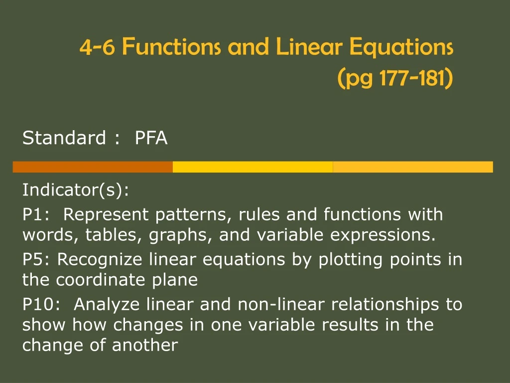 4 6 functions and linear equations pg 177 181