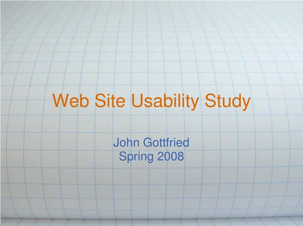 Web Site Usability Study