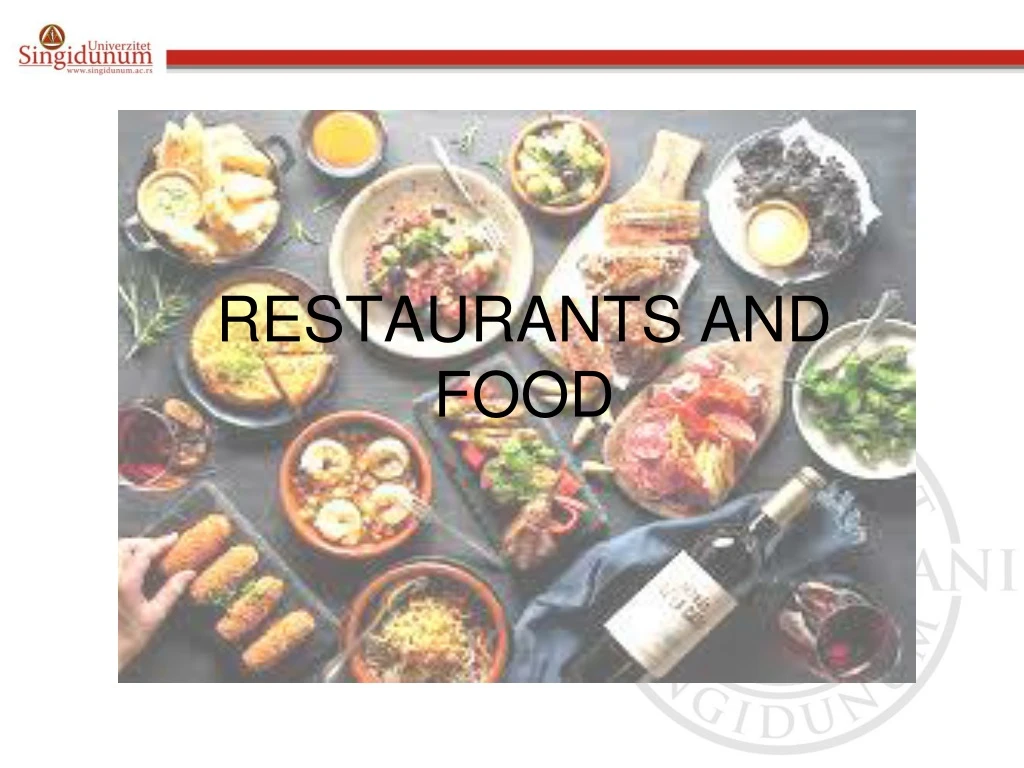 restaurants and food