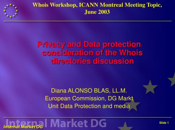 Whois Worksho p, ICANN Montreal Meeting Topic, June 200 3