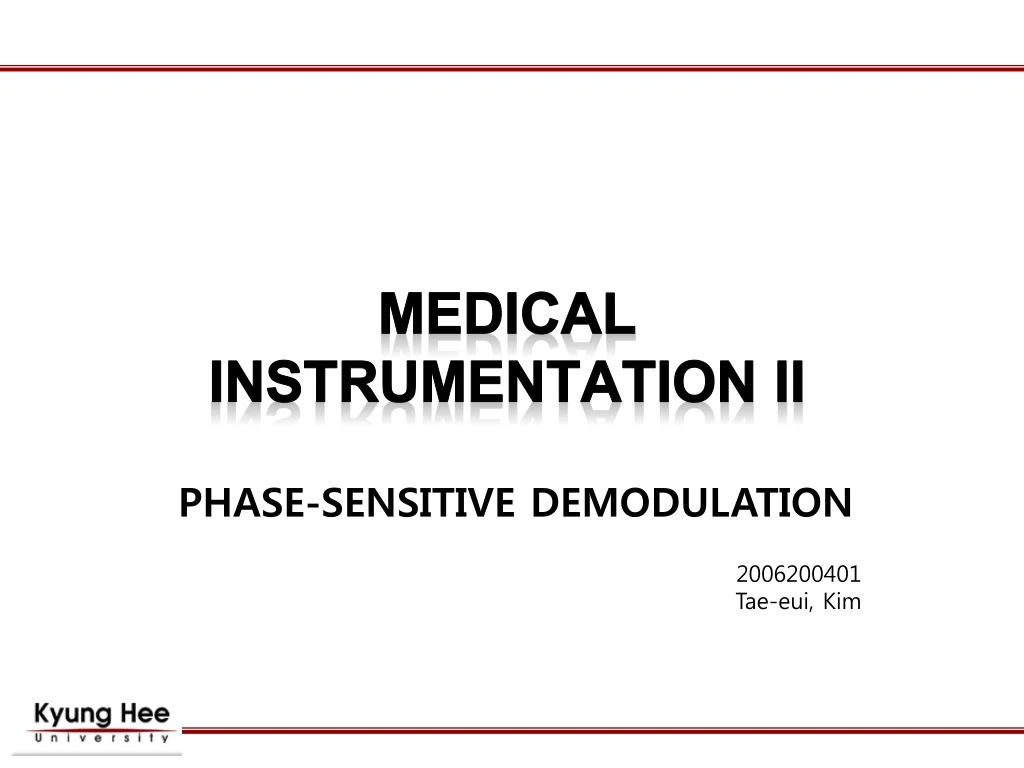 medical instrumentation ii
