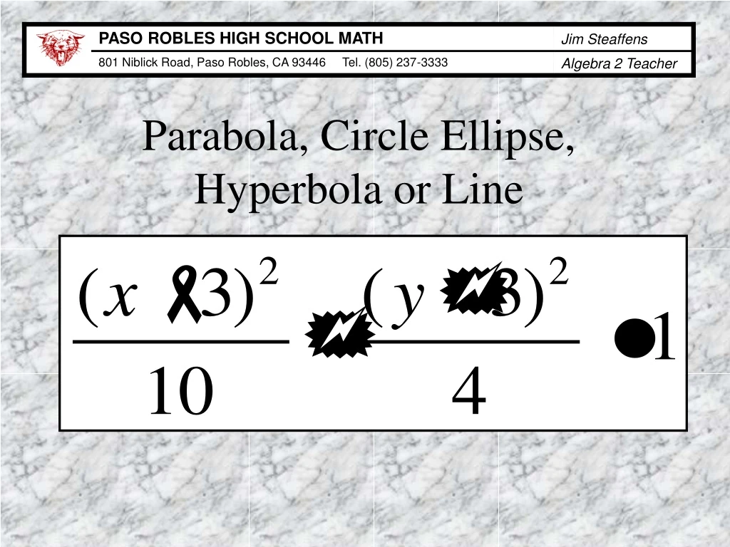 parabola circle ellipse hyperbola or line