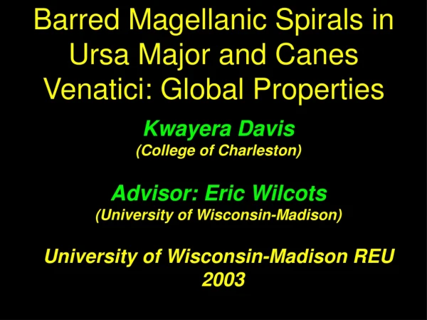 Barred Magellanic Spirals in Ursa Major and Canes Venatici: Global Properties