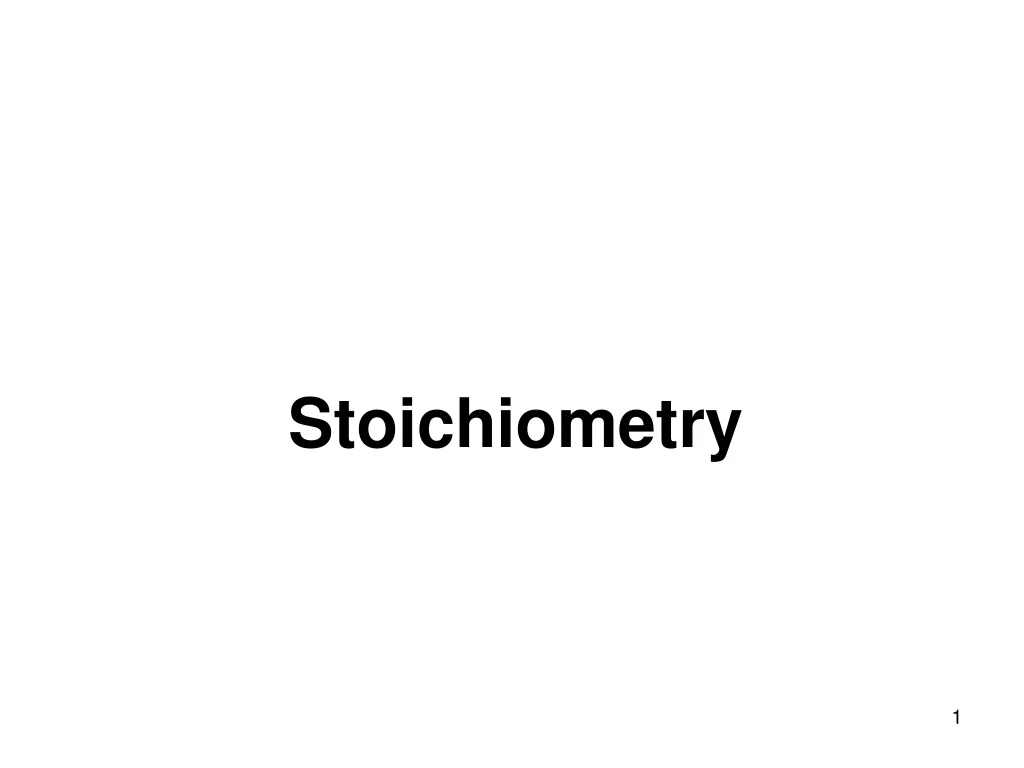 stoichiometry