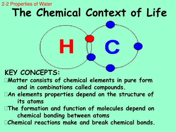 The Chemical Context of Life