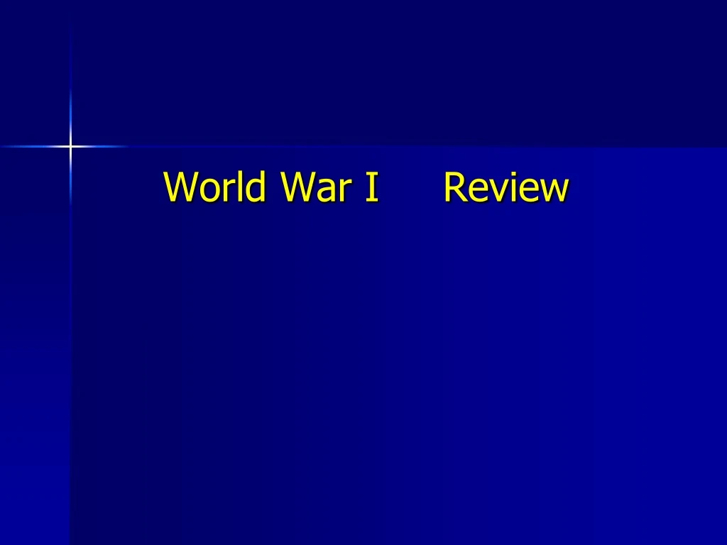 world war i review