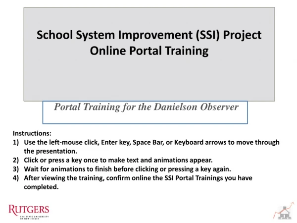 Portal Training for the Danielson Observer