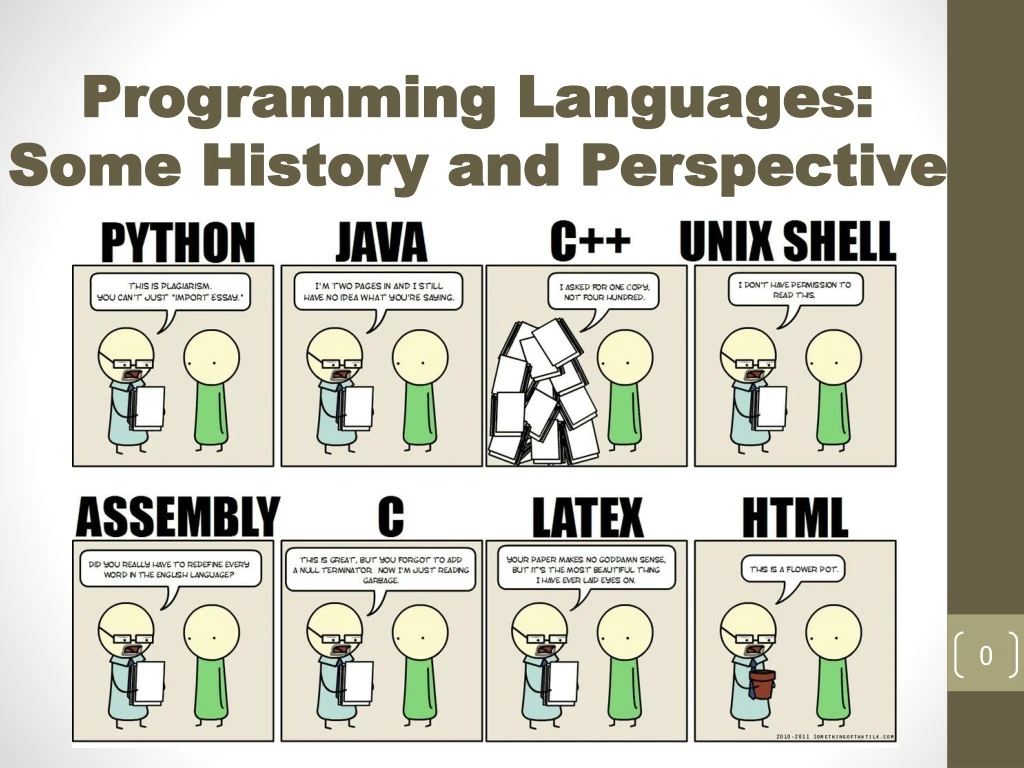 programming languages some history and perspective