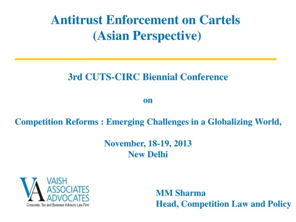 Antitrust Enforcement on Cartels (Asian Perspective)