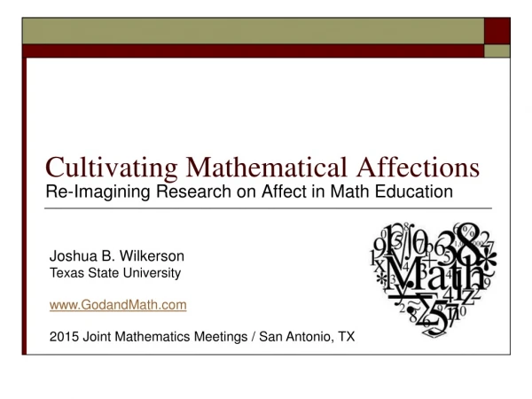 Cultivating Mathematical Affections