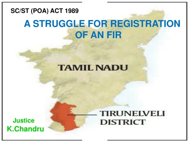 SC/ST (POA) ACT 1989 A STRUGGLE FOR REGISTRATION OF AN FIR