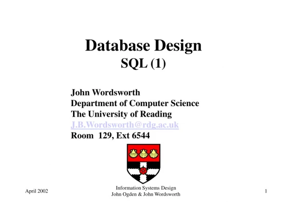Database Design SQL (1)
