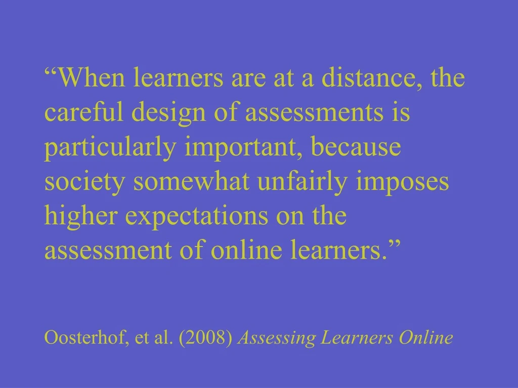 when learners are at a distance the careful