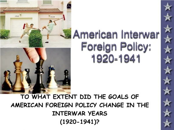 American Interwar Foreign Policy: 1920-1941