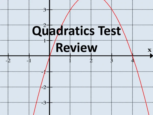 Quadratics Test Review