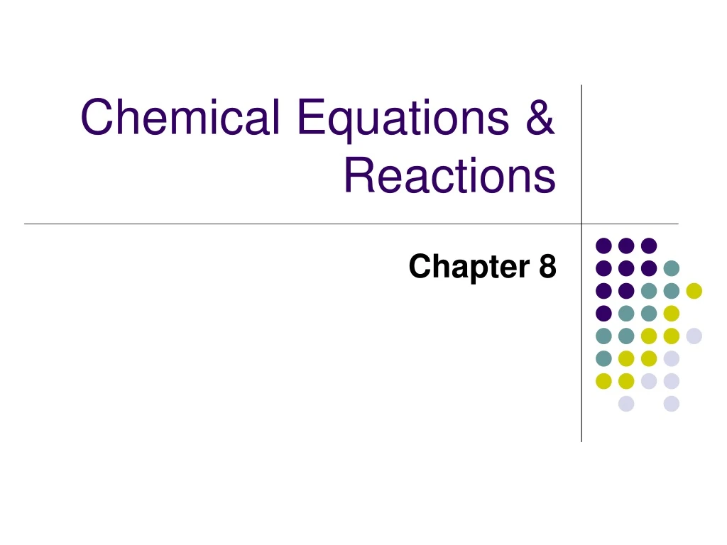 chemical equations reactions