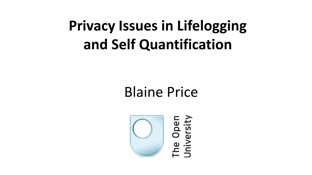 privacy issues in lifelogging and self