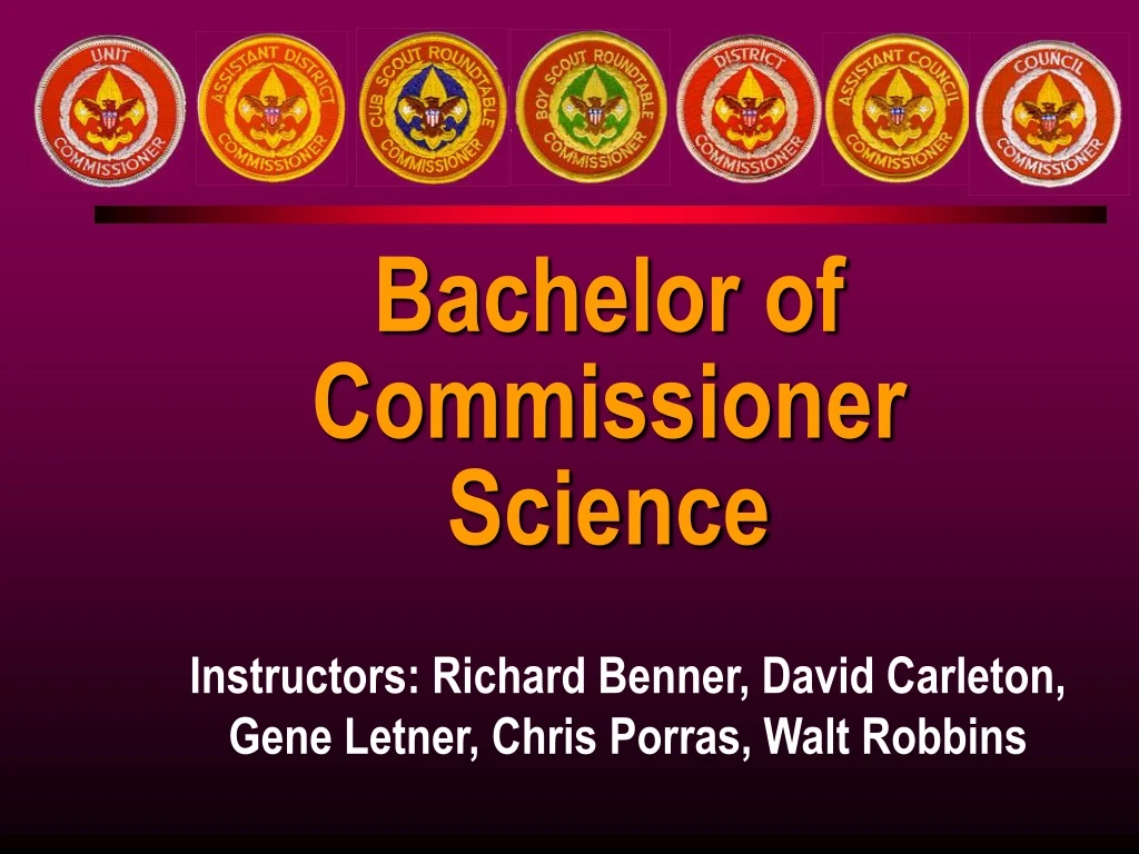 bachelor of commissioner science