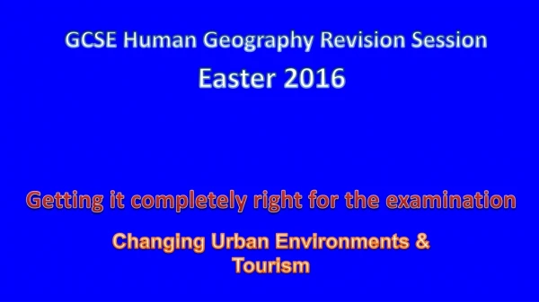 GCSE Human Geography Revision Session