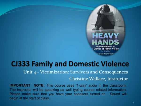 CJ333 Family and Domestic Violence