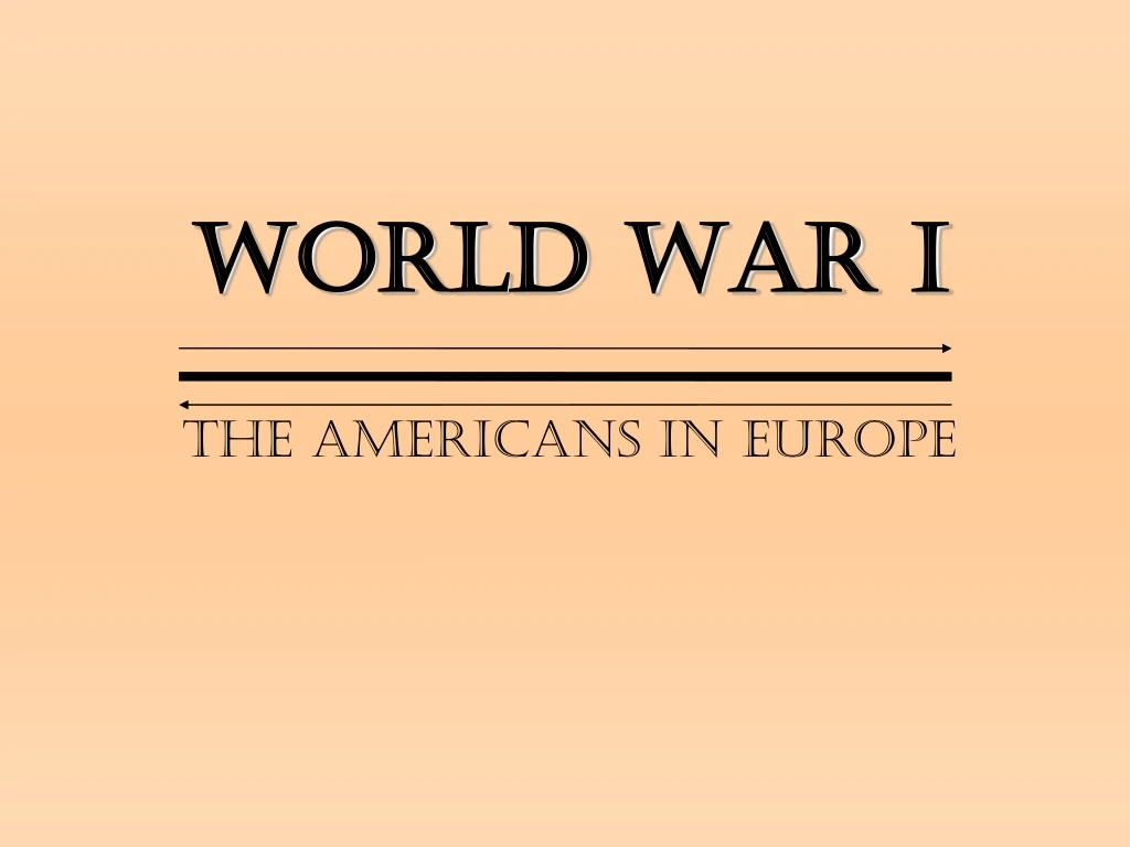 world war i