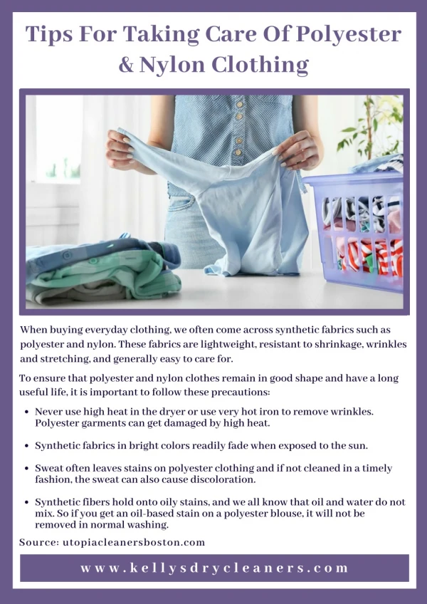 Tips For Taking Care Of Polyester & Nylon Clothing