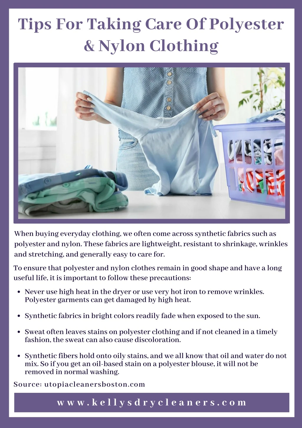 tips for taking care of polyester nylon clothing