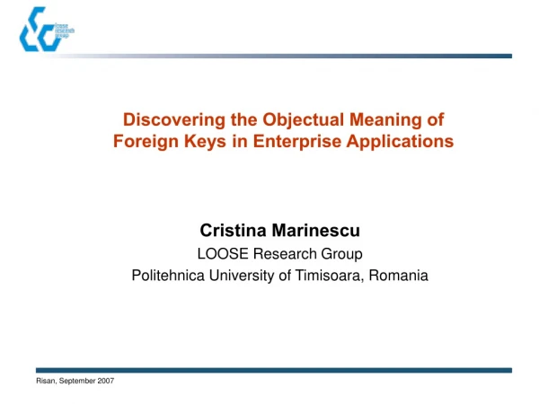 Discovering the Objectual Meaning of Foreign Keys in Enterprise Applications