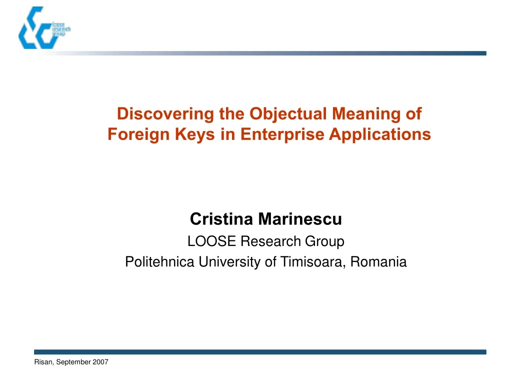 discovering the objectual meaning of foreign keys in enterprise applications