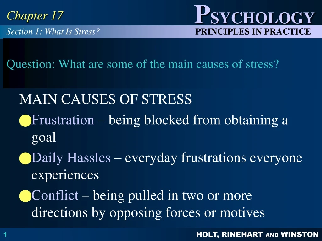 question what are some of the main causes of stress