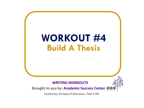 Build A Thesis