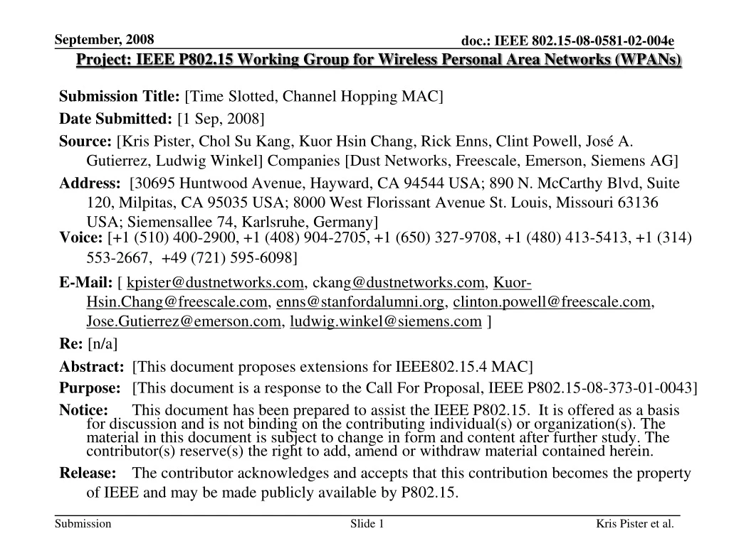 project ieee p802 15 working group for wireless