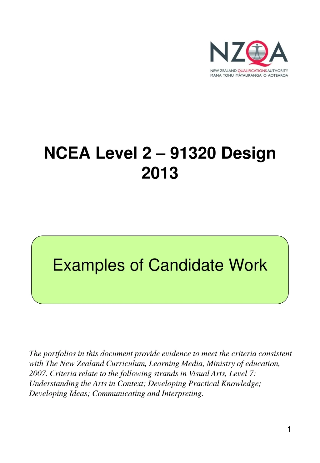 ncea level 2 91320 design 2013