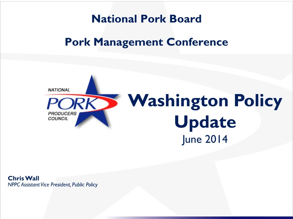 PPT National Pork Board Pork Management Conference PowerPoint