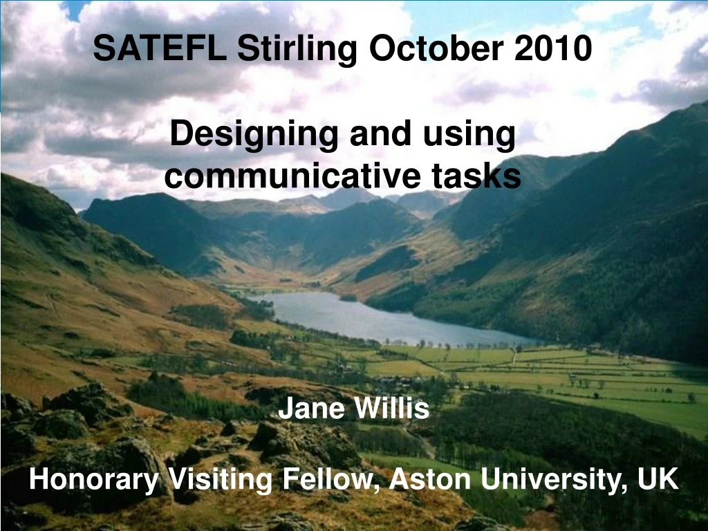 satefl stirling october 2010 designing and using