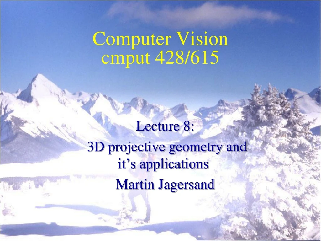 computer vision cmput 428 615
