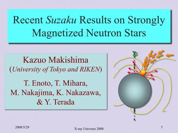 Recent Suzaku Results on Strongly Magnetized Neutron Stars