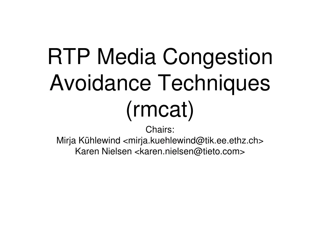 rtp media congestion avoidance techniques rmcat
