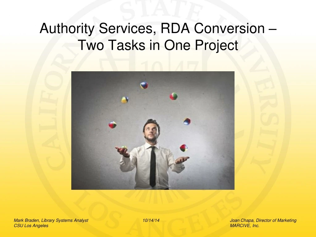 authority services rda conversion two tasks in one project