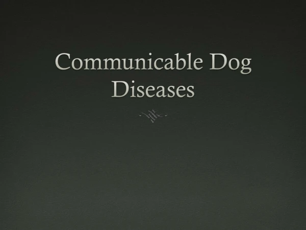 Communicable Dog Diseases