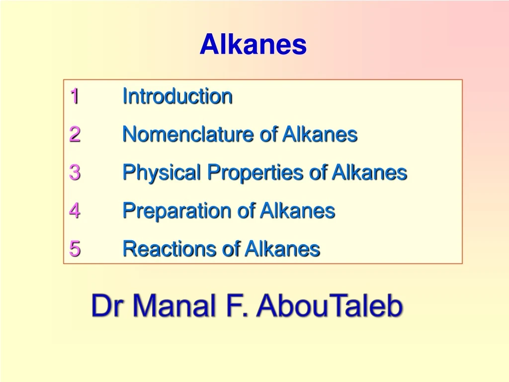 PPT - Alkanes PowerPoint Presentation, Free Download - ID:8728386